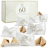 WeddingTree 60 x Glückskekse - Made in Germany - Einzeln Verpackt - mit Sprüchen deutsch - Gastgeschenk für Verlobung - Hochzeit Deko