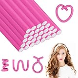 AOOWU Papilotten Lockenwickler, 30 Stück DIY Design Flexible Locken Ohne Hitze, Twist Schaum Heatless Curls für Damen Mädchen Lang und Kurz Haar, Lockenwickler über Nacht für Große und Kleine Locken