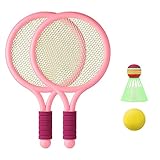 Bestvisse Kinder-Tennisschläger, weiche Trainingsbälle, Badminton-Federbälle, Tennisschläger-Set für Kinder, Outdoor-Indoor-Sport