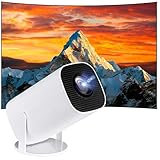 Mini Beamer 1080P Autofokus/Trapezkorrektur, WiFi6 Bluetooth Full HD 1080P Video Beamer 180°drehbar Kurzstreckenprojektion Beamer Heimkino Outdoor für iPhone/Andorid/Laptop/Tablette Projektor