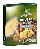 biozentrale Knusperbrot Erbse Linse, Bio-Knusperbrot, vegan & glutenfrei, lecker als Snack pur oder mit Aufstrich, 7 x 100 g