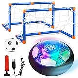 Air Power Fußball, Hover Ball LED Beleuchtung und Schaum Stoßstangen für Indoor Outdoor-Spiele, Spielzeug für Kinder Jungen und Mädchen Hover Ballspiel Kinder Alter 6 7 8 9 10 11 12