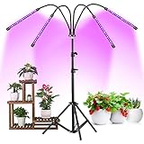 LED Pflanzenlampe mit Ständer, Vollspektrum Grow Light Pflanzenlicht 3 Modi umschalten Automatischer Ein/Ausschalttimer Stabiles verstellbar 40-160cm für Zimmerpflanzen