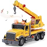 Tacobear Kranwagen Spielzeug Großer Kranfahrzeug LKW Lastwagen 1:16 Abschlepper Spielzeug mit Sound und Licht Fahrzeuge Kinder Spielzeug Geschenk für Jungen 3 4 5 6 Jahre