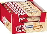 Kitkat NESTLÉ KITKAT CHUNKY White Schokoriegel, Knusper-Riegel mit weißer Schokolade & knuspriger Waffel, 24er Pack (24 x 40g)