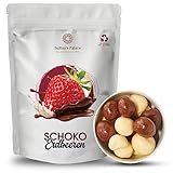 Sultan’s Palace - Gefriergetrocknete Erdbeeren in weißer Schokolade und Vollmilchschokolade – 200 g/Gefriergetrocknete Erdbeeren mit Schokolade – fruchtig und knackig/Schokofrüchte