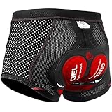 X-TIGER Herren Radunterhose Fahrradhosen mit 5D Sitzpolster Fahrrad MTB Unterwäsche Pro Bike Boxer Größe Kurze Hosen