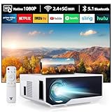 ZDK Neuer Beamer 2024 4K-Unterstützung Full HD 1080P 5G WiFi projektor mit 20000 Lumen für Heimkino kompatibel mit Smartphones/TV-Stick/PS5