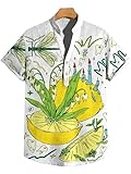 JINGBDO Hawaii-Hemd Für Männer Hawaiianische Hemden Bedruckte Hemden Strand Landschaft Herren -Plus -Größe Shirts