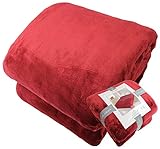 SOLARON Queen-Size-Decke, weich, extra groß, für Herbst, Winter, Frühling, alle Jahreszeiten, gemütlich, warm, 430 g/m², mittelschwer, thermisches dickes Flanell-Fleece für Couch, Bett, Sofa, 223,5 x