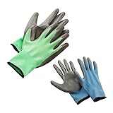 TerraProtect Gartenhandschuhe 2er Set dornenfest & wasserdicht (Größe 8 / M) - dornenfeste Unisex Arbeitshandschuhe Garten für Damen und Herren - Rosenhandschuhe mit Latex Beschichtung für guten Grip