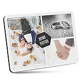 Mousepad selbst gestalten - Bedrucktes Mauspad mit DREI Fotos Personalisieren für Freunde und Kollegen - 23 x 19 cm, 5mm stark | Personalisierbares Fotogeschenk