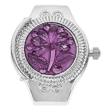 VALICLUD 1Stk Ringuhr pfeffinger schmuck modeschmuck unikal Roségoldene Uhr Uhren ansehen Armbanduhr Herren für Paare modischer Uhrenring Ring entworfene Uhr Zinklegierung Violett