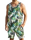 COOFANDY Hawaii-Herren-Tank-Tops mit Blumenmuster, für den Sommer, Tank-Top, Strand, tropische Outfits, Pat5, Mittel