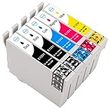 ESMONLINE 5 er Set Multipack kompatible Druckerpatronen als Ersatz für Epson T129 E129 passend für Workforce WF-7015 WF-7525 Stylus Office SX420W SX425W SX435W SX440W SX525W tylus Office BX625 BX925