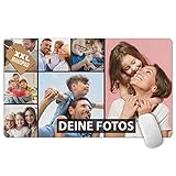 PR Print Royal Großes Mousepad mit Foto - Fotocollage mit 7 Fotos selbst gestalten - XXL Mousepad personalisiert, Geschenke für Freund und Gamer | Schreibtischunterlagen, 600 x 350 mm