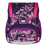 Herlitz® Schulrucksack Loop Jugend Schulranzen Rückentasche | Volumen 16L | Herren Damen Unisex Sportlich | Für Studenten Alltag | Geräumig Robust | Butterflies, multicoloured, Modern