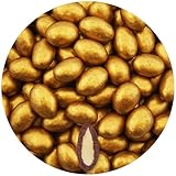 EinsSein 1kg Schokomandeln Milchschoko gold | goldene Hochzeitsmandeln Mandeln Hochzeit Taufmandeln | perfekte Gastgeschenke für die Hochzeit, Taufe, Kommunion, Candybar, Sweet Table | Confetti Badem