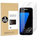 Samsung Galaxy S7 Edge Panzerglasfolie, [3 Stück] Schutzfolie für Samsung Galaxy S7 Edge 9H Härte HD Transparent Displayschutzfolie Gehärtetem Glas Schutzglas Panzerglasfolie Folie, Anti-Kratzen