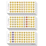 WUSANNA 24 Blatt Emoji Sticker Aufkleber Smiley Smiley Sticker Klein Kinder Notizbuch Dekoration Emoticon Aufkleber Stempel Cartoon Druckerpapier inspirierende Aufkleber Belohnungsaufkleber