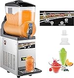 VEVOR Kommerzielle Slusheis Maschine, 1 x 15 L Gewerbliche Slush Eismaschine 500 W 220 V Edelstahl Slusheis Maschine Slushmaschine Slushgerät 52 x 21 x 80 cm Slushy Maker Maschine Slushmaschine