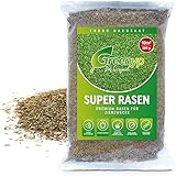 Greenyp® Super Rasen I sattgrüner Premium Zierrasen Nachsaat I Traumrasen Grassamen Rasensamen Rasensaat Gras besonders schnellkeimend 0,2kg für 10m²