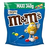 M&M'S Crispy, Schokolinsen mit Knusperkern, Schokolade, 1 Packung (1 x 340g)