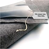 Teichfolie PVC 1mm schwarz in 10m x 8m mit Vlies 500g/qm