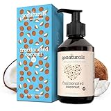 GoNaturals Fraktioniertes Kokosöl - 250ml - 100% Reines natürliches Kokosnussöl - Coconut Oil for hair, Kokosöl flüssig, Kokosöl Haare, Kokosöl Haut & Nägel - Schnelleinziehend und Nicht-Fettend