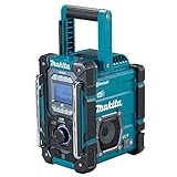 Makita DMR112 Akku-Baustellenradio 7,2 V - 18 V mit DAB+ und Bluetooth (ohne Akku, ohne Ladegerät), türkis