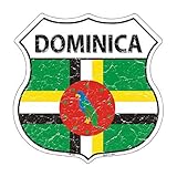 Smart Blonde Dominica Land Flagge Highway Schild Metall Logo Schild hs-235