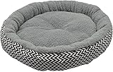 Warmes Katzenbett Haus Rundbett Fodable Hundeschlafmatte Pad Nest Zwinger Haustierkissen Welpennestschale for Winter (Color : Grey Size : Medium) wangyiren93 (Color : Grey, Size : M)