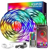 KSIPZE Led Strip 30m, Bluetooth Music Sync, Timer-Einstellung RGB LED Streifen, Farbwechsel Led Lichtband Led Selbstklebend Leiste Band für Schrankdeko, Party, Zuhause, Schlafzimmer, Dimmbar