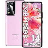 CUBOT A10 Smartphone Ohne Vertrag - 12(4+8) GB+128GB/1TB, Android 14 Handy Günstig, 6.56 Zoll HD+/90Hz Bildschirm, 48MP+16MP Kamera, 5100mAh, Dual SIM 4G Simlockfreie Handys, Face ID/GPS/OTG (Violett)