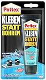 Pattex Montagekleber Kleben statt Bohren Wasserresistent, Kraftkleber für innen & außen, universell einsetzbarer Baukleber, Kleber mit hoher Festigkeit, weiß, 1 x 142g