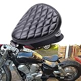 Motorrad Leder Solo Sitz, Motorrad Sitz Mit Frühling Grundplatte für Bobber Sportster XL1200 883 48 Dyna Softail