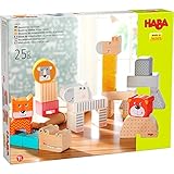 HABA 306287 - Bausteine Tierparade, Holz- und Naturbausteine ab 1,5 Jahren, made in Germany