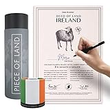 happylandgifts® Echtes Irland Grundstück als einzigartiges Geschenk | Besitzurkunde mit Wunschname zum selber eintragen | Irland Geschenke | Irische Geschenke | Deko | Geburtstag