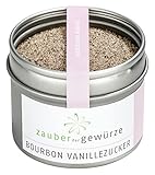 Zauber der Gewürze Bourbon Vanillezucker - Vanille-Zucker mit echter Madagaskar Bourbon-Vanille & Rohrzucker, Spitzenqualität für Dessert & Gebäck, in wiederverschließbarer Dose, 100 g