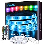 Govee LED Strip 5m, RGB LED Streifen, Farbwechsel LED Band mit IR Fernbedienung, für die Beleuchtung von Haus, Party, Küche 5M