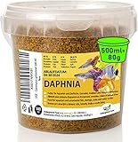 UGF - Premium Daphnia Wasserflöhe, 500 ml (80 g) Eimer, Getrocknet Fischfutter Aquarium, Aquarium Futter, Snacks für Zierfische