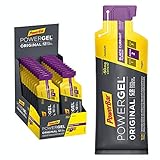 PowerBar PowerGel Original Black Currant 24x41g - High Carb Energie Gel + C2MAX + Natrium + 50mg Koffein