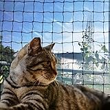 Tatamiyya Katzennetz Für Balkon, Katzennetz Drahtverstärkt 8x3m, Balkonnetz ist Robust Biss- Und Reißfest, UV- Und Witterungsbeständig, Zum Balkonen, ​Terrassen Und Fenstern(Schwarz)