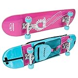 HUDORA Skateboard Skate Wonders mit Rucksack - Kinder Skateboard - Mädchen Board mit Aufdruck - Kinder und Jugendliche - Mehfarbig - 12172