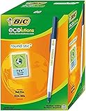 BIC Kugelschreiber ECOlutions Round Stic, in Blau, Strichstärke 0,4 mm, 60er Pack, Ideal für das Büro, das Home Office oder die Schule