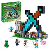 LEGO 21244 Minecraft Der Schwert-Außenposten Set, Spielzeug mit Creeper, Soldat, Wachkrieger und Skelett-Figuren, Set für Jungen und Mädchen ab 8 Jahren