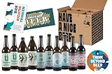 Alkoholfreies Craft Beer Paket - 10 prämierte alkoholfreie Biere, Bier alkoholfrei - alkoholfreies Bier, Bier Geschenke für Männer, Geburtstagsgeschenk Männer, Bier Geschenk, Craftbeer Geschenk Paket