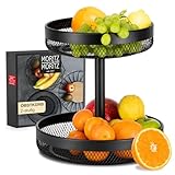 Moritz & Moritz Obst Etagere Schwarz Metall - Obstkorb Etagere Schwarz – Obstschale Etagere Schwarz