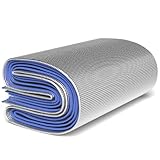 Alu Isomatte Schaummatten Schlafmatte aus Aluminiumfolie 4mm dick für Camping Isoliermatte Isolierdecke Faltbare Zeltmatte Bodenmatte Thermomatte Matte(2m x 2m)