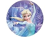 Tortenaufleger Frozen Elsa, rund 20cm Fondantpapier PREMIUM